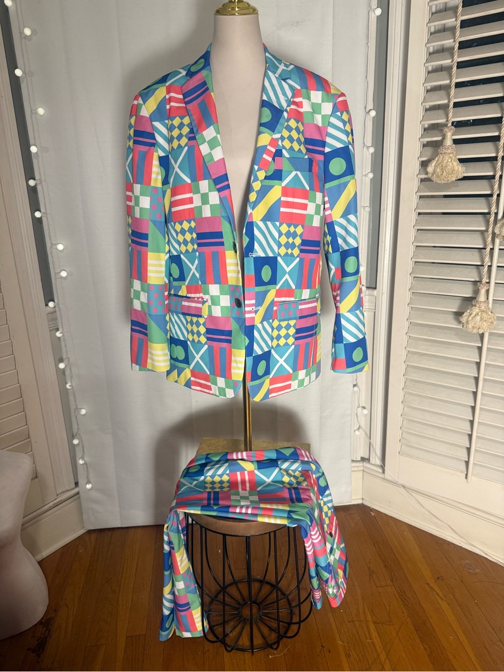 Shinesty Nautical Signal Flag Suit Set 44 Jacket 38x35 Pants